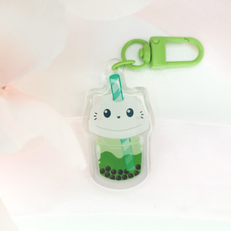 Porte-clés Chat Bubble Tea - Kawaii Peony Shop