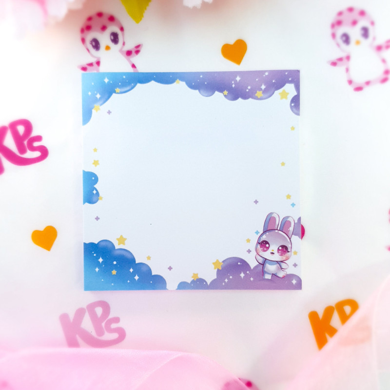 Blocs-notes mignon post-it sticky notes lapin nuages pour les fan decute et d'adorable