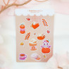 Sticker chat feuilles - Kawaii Peony Shop