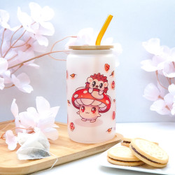 Verre Givré Champi & Hérisson - Kawaii Peony Shop