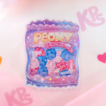 Sticker Peony Gummy Holographique - Kawaii Peony Shop