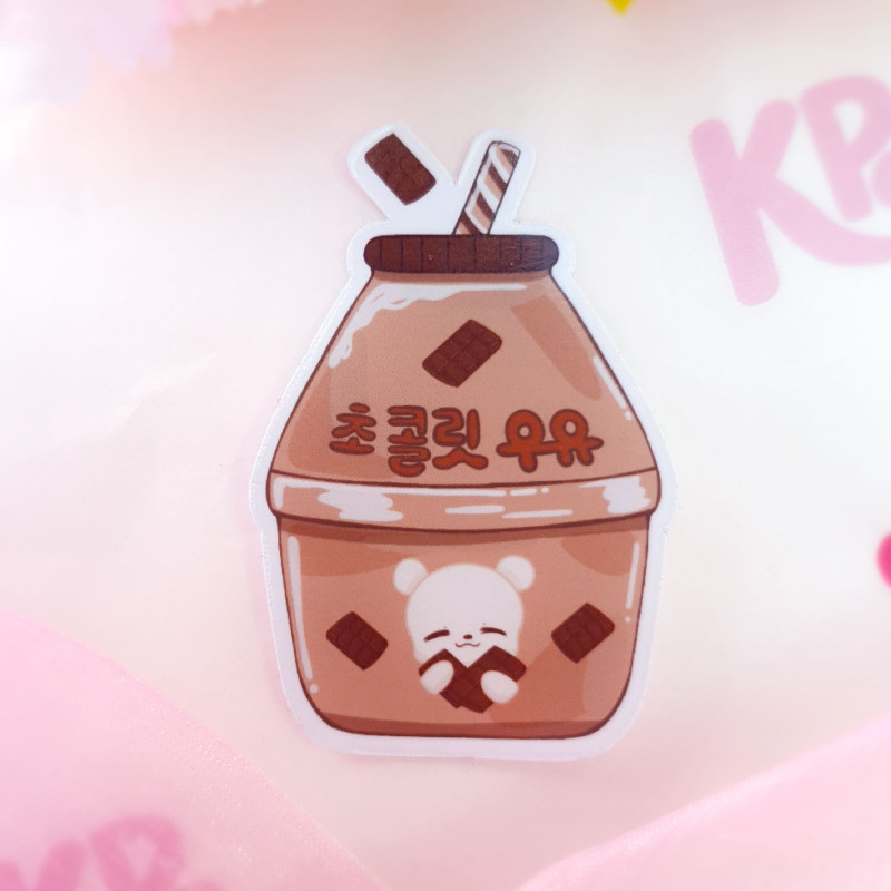 Sticker Lait Coréen au Chocolat - Kawaii Peony Shop