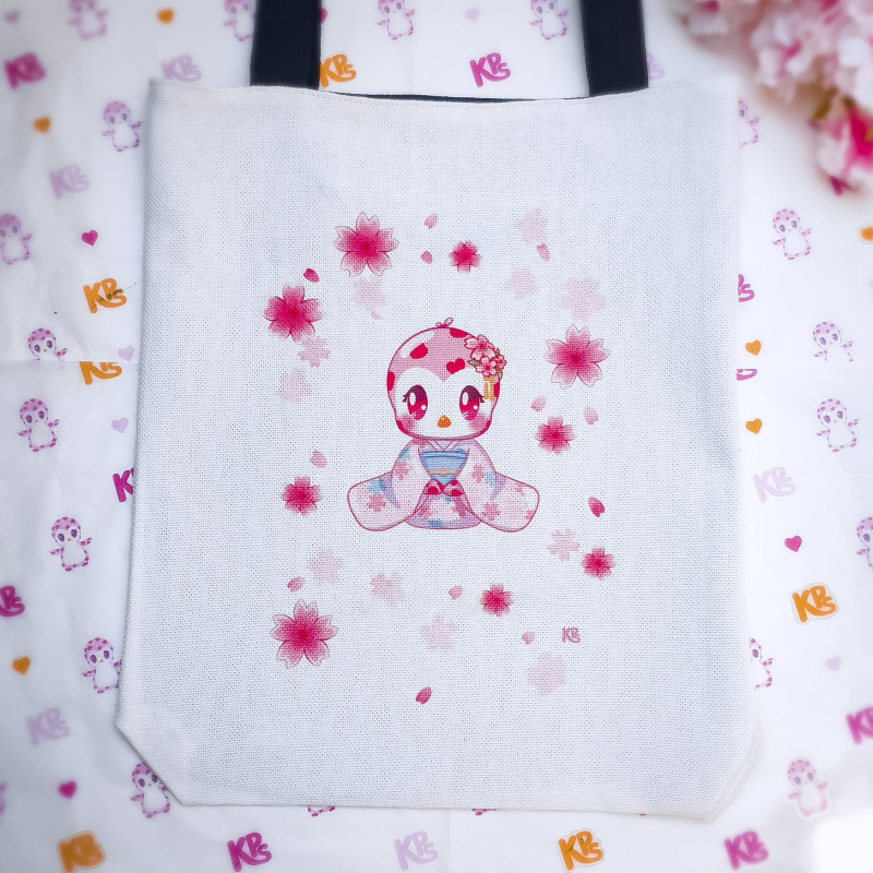 Tote-bag Sakura Peony - Kawaii Peony Shop